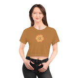 Floral Crop Tee - Earthy Chic Summer Top for Casual Outings