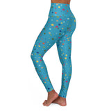 Star-Pattern High Waisted Yoga Leggings