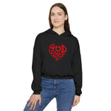 God Loves You Women's Cinched Bottom Hoodie