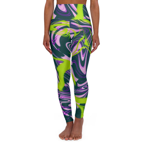 Vibrant High Waisted Yoga Leggings - Trendy Gym Wear