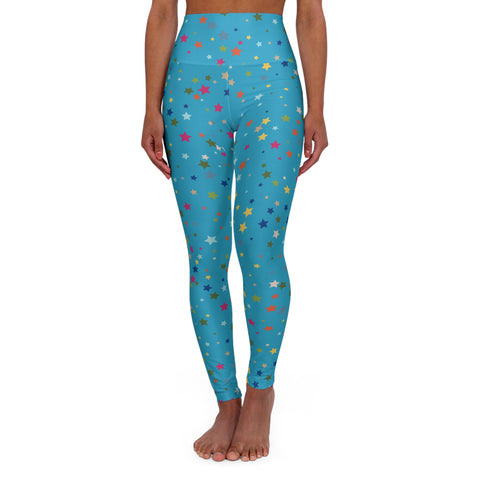 Star-Pattern High Waisted Yoga Leggings
