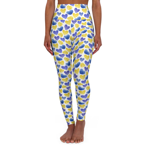 Heart Pattern High Waisted Yoga Leggings