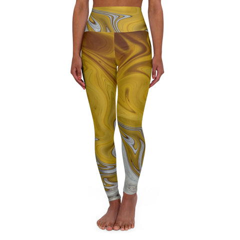 Abstract Marble High Waisted Yoga Leggings | Stylish Activewear