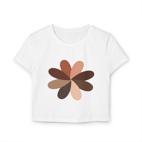 Stylish Women's Baby Tee with Floral Design – Casual Summer Top
