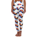 Rainbow Splash High Waisted Yoga Leggings - Comfortable Activewear