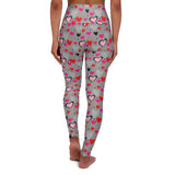 Romantic Heart Print High Waisted Yoga Leggings