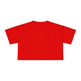 Women's Crop Tee with Heart Design - Casual Love Vibe for Everyday Wear