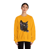 Cosmic Cat Unisex Crewneck Sweatshirt - Galaxy Design