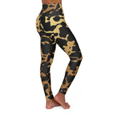 High Waisted Yoga Leggings in Bold Camouflage Design