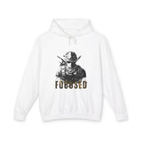 "FOCUSED" Unisex Lightweight Hooded Sweatshirt - Tactical Style for Everyday Wear