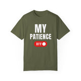 Funny Unisex T-Shirt - 'MY PATIENCE OFF' Graphic Tee