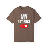 Funny Unisex T-Shirt - 'MY PATIENCE OFF' Graphic Tee