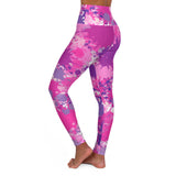 Colorful High Waisted Yoga Leggings - Vibrant Tie-Dye Activewear