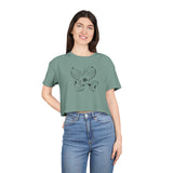 Floral Women's Crop Tee - Stylish & Comfortable Summer Top