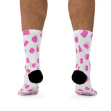 Eco-Friendly Pink Patterned Socks - Fun and Sustainable Fashion