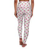 Strawberry Floral High Waisted Yoga Leggings - Comfortable Activewear