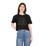 Fabulous and Fierce Women's Crop Tee | Floral Graphic Tee for Stylish Comfort