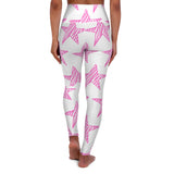 Pink Stars High Waisted Yoga Leggings (AOP)