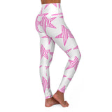 Pink Stars High Waisted Yoga Leggings (AOP)