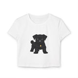 Cute Puppy Graphic Women's Baby Tee - Perfect for Pet Lovers