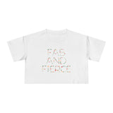 Fabulous and Fierce Women's Crop Tee | Floral Graphic Tee for Stylish Comfort