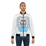 Stylish Men's Bomber Jacket with Eye-Catching Lion Design