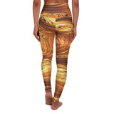 Golden Swirl High Waisted Yoga Leggings