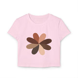Stylish Women's Baby Tee with Floral Design – Casual Summer Top