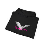 Never Stop Bat Graphic Hoodie - Unisex Heavy Blend™ Sweatshirt