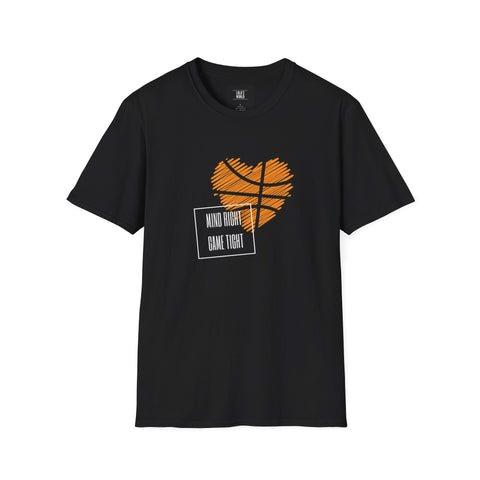 Mind Right Basketball Heart Unisex T-Shirt - Game Night Apparel