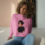 Anime-Inspired Crop Hoodie with Character Design