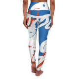 Abstract High Waisted Yoga Leggings for Active Lifestyles