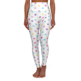 Colorful Polka Dot High Waisted Yoga Leggings