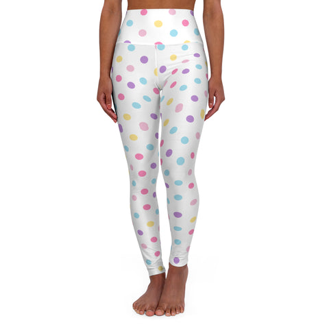 Colorful Polka Dot High Waisted Yoga Leggings