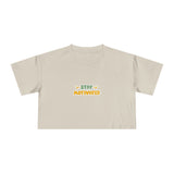 Stay Motivated Women's Crop Tee - Inspirational Casual Wear