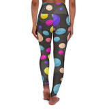 Colorful High Waisted Yoga Leggings - Fun Polka Dot Design