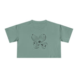 Floral Women's Crop Tee - Stylish & Comfortable Summer Top