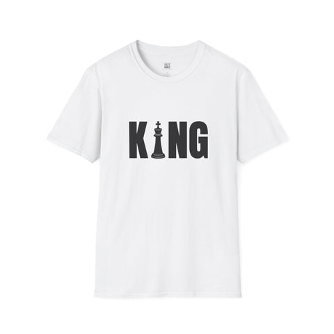 Unisex KING Chess T-Shirt - Softstyle Graphic Tee for Game Lovers