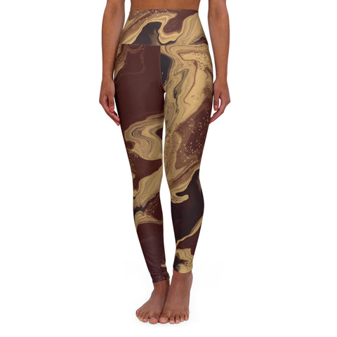 Abstract Marble High Waisted Yoga Leggings | Comfortable & Stylish