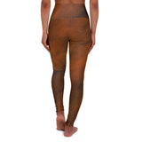 Stylish High Waisted Yoga Leggings - Earthy Tones