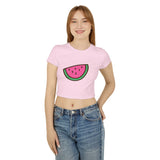 Cute Watermelon Women's Baby Tee - Perfect for Summer Vibes