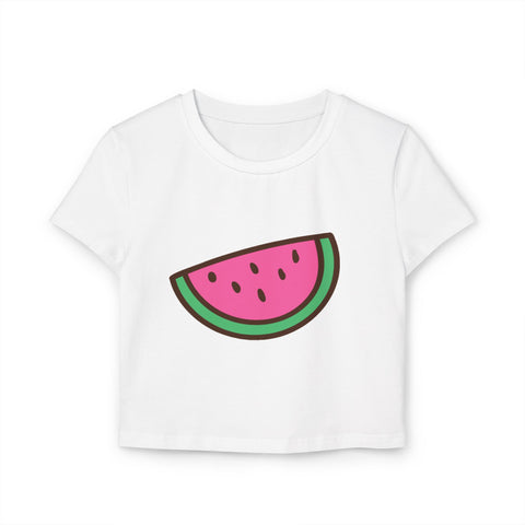 Cute Watermelon Women's Baby Tee - Perfect for Summer Vibes