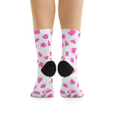 Eco-Friendly Pink Patterned Socks - Fun and Sustainable Fashion