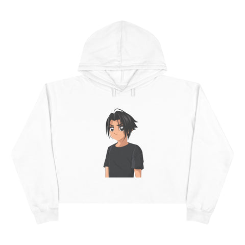Anime-Inspired Crop Hoodie with Character Design