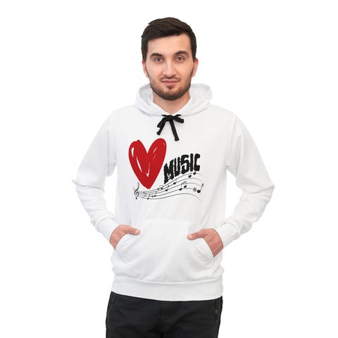 Love Music Hoodie - Cozy Athletic Sweatshirt for Music Lovers