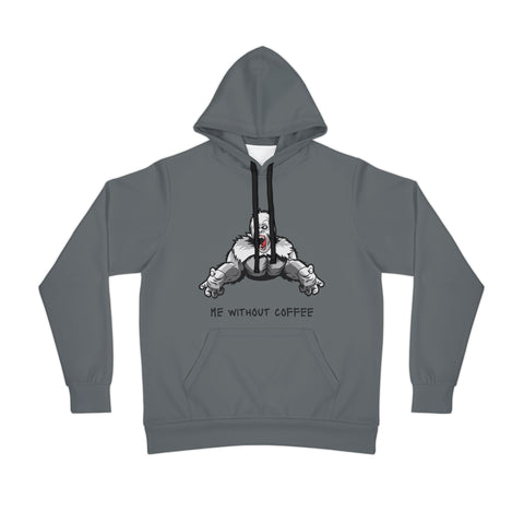 Funny Coffee Lover's Athletic Hoodie - 'Me Without Coffee'