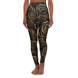 Elegant Floral High Waisted Yoga Leggings | Fitness & Fashion