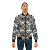 Stylish Men's Bomber Jacket with Geometric Pattern