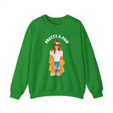 Chic and Comfy Sweatshirt - 'Pretty & Paid' Graphic Crewneck