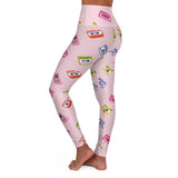 Retro Cassette Tape High Waisted Yoga Leggings